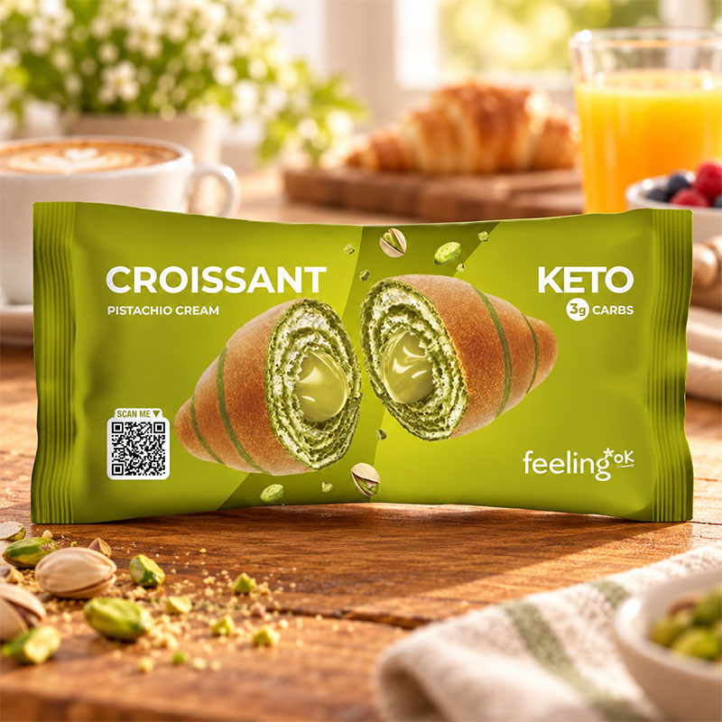 Croissant mit Pistaziencremefüllung