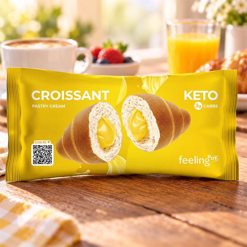 Croissant mit Vanillecremefüllung