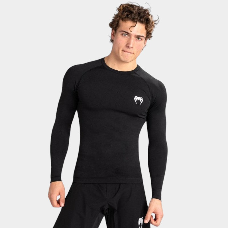 Contender Herren Rashguard Langarm Schwarz