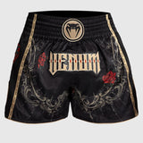 Santa Muerte 5.0 Muay Thai Shorts Tiefschwarz Gold 